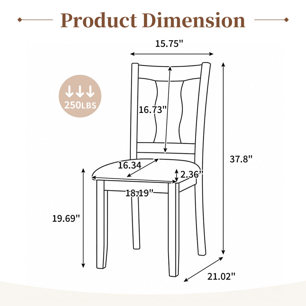 NOVAHOME natural and beige upholstered dining chair product image 2