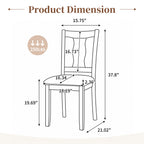 NOVAHOME natural and beige upholstered dining chair product image 2