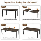 NOVAHOME extendable farmhouse dining table product image 5