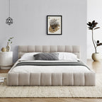 NOVAHOME queen chenille upholstered platform bed product image 5