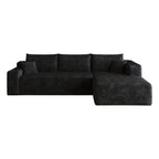 NOVAHOME 103-inch plush corduroy L-shaped cloud sectional image 15