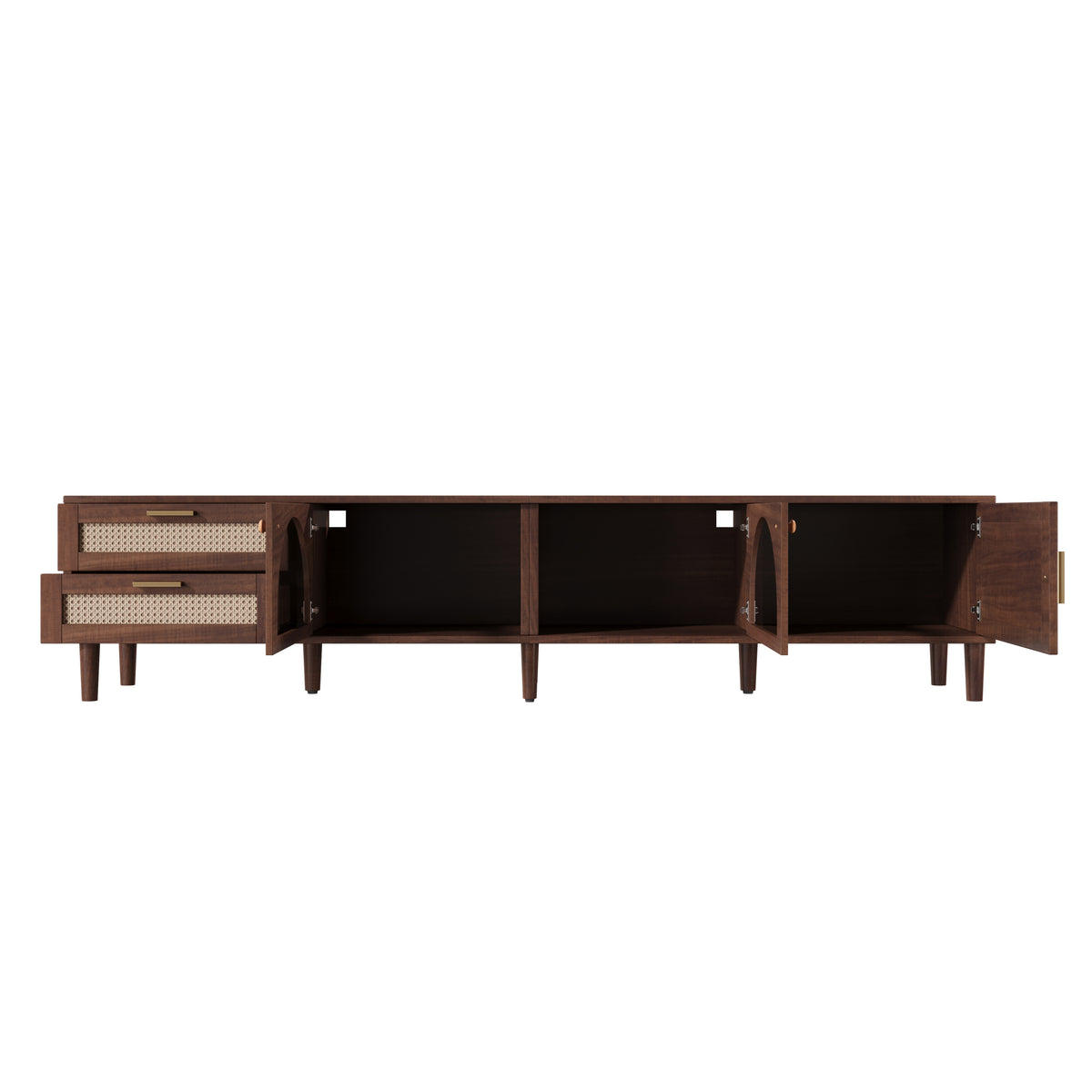 NOVAHOME 86.6-inch dark brown rattan TV stand product image 15