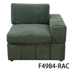 NOVAHOME Beige Corduroy 7-Piece Modular Sectional Sofa Set with Ottoman