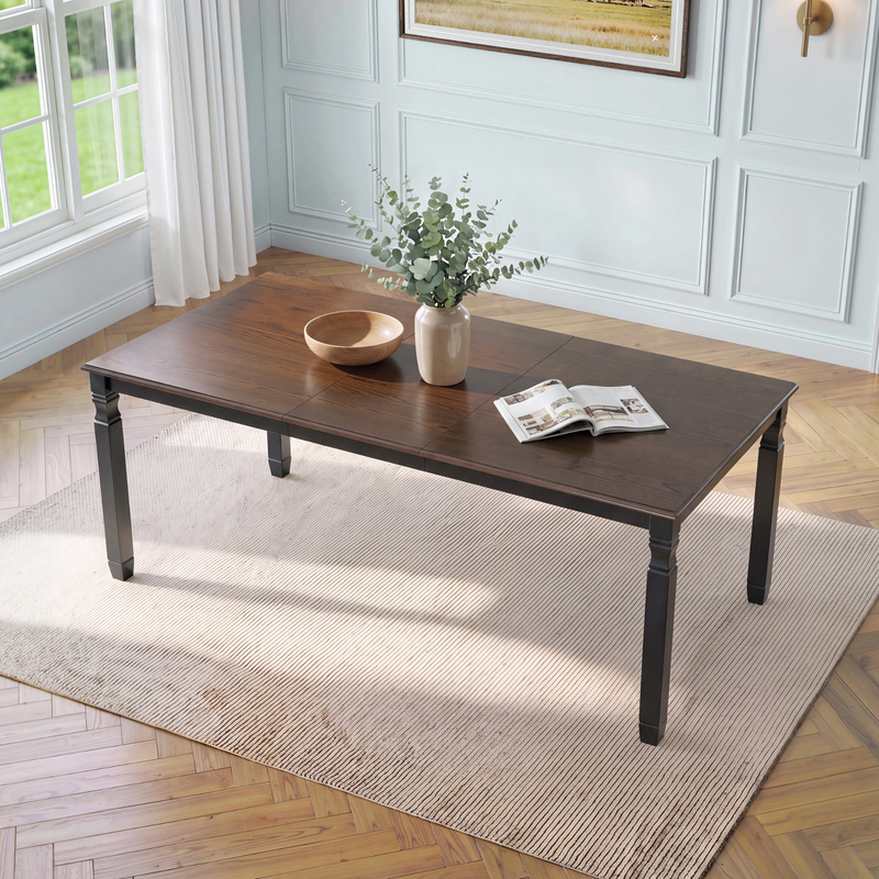 NOVAHOME extendable farmhouse dining table product image 1