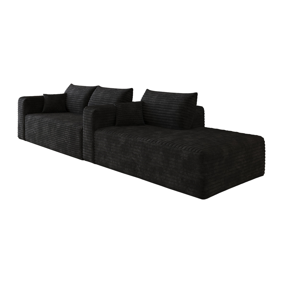 NOVAHOME 103-inch plush corduroy L-shaped cloud sectional image 20