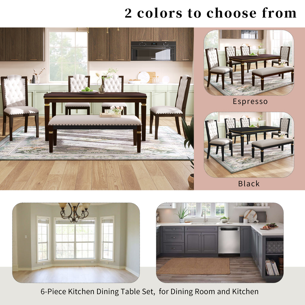 NOVAHOME 6-piece upholstered dining set product image 6