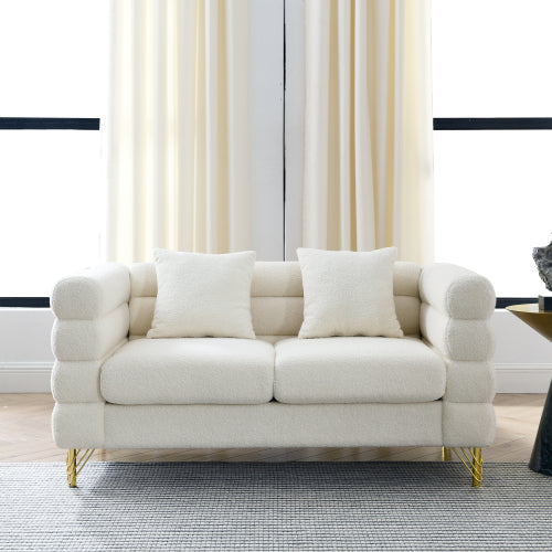 NOVAHOME Streamline Modern teddy upholstered sofa product image 16
