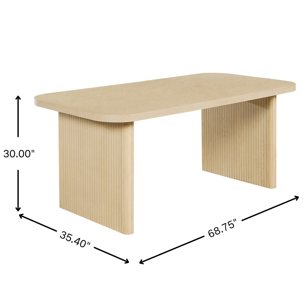 NOVAHOME natural oak dining table product image 3