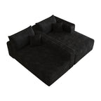 NOVAHOME 103-inch plush corduroy L-shaped cloud sectional image 18
