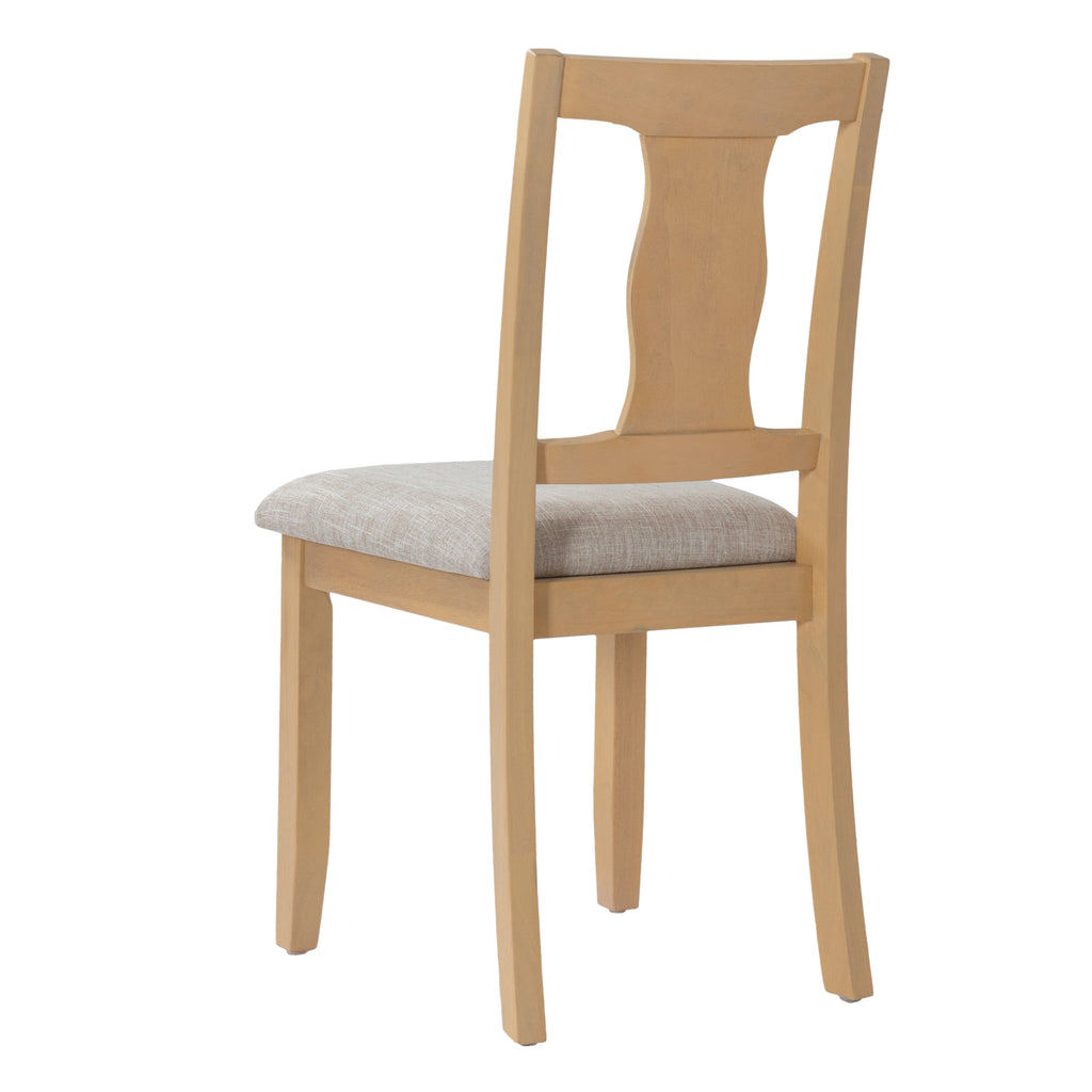 NOVAHOME natural and beige upholstered dining chair product image 8