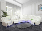 NOVAHOME Leather Power Recliner Sectional with LED - product view 13