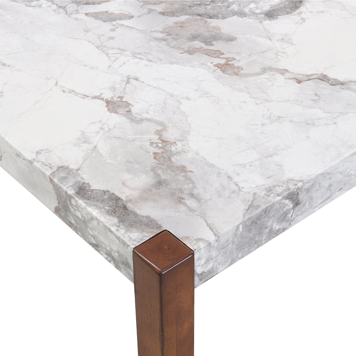 NOVAHOME white faux marble dining table product image 8