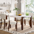 NOVAHOME white faux marble dining table product image 12