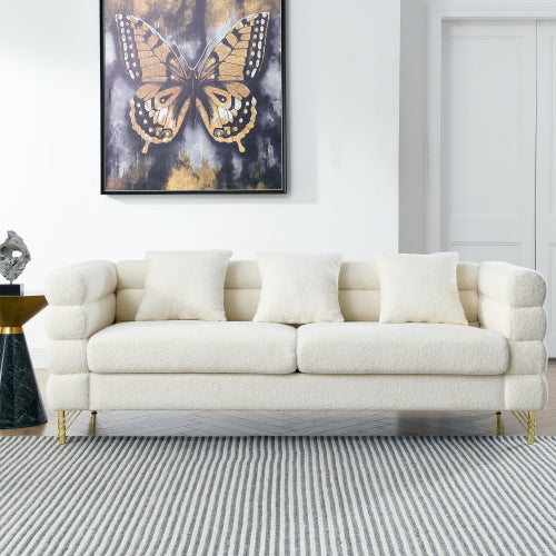 NOVAHOME Streamline Modern teddy upholstered sofa product image 17