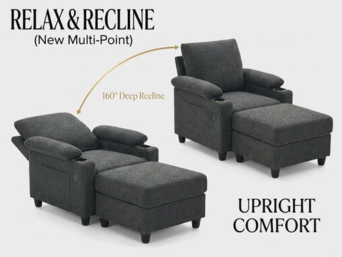 NOVAHOME convertible accent chair and ottoman product image 2