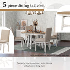 NOVAHOME 5-piece extendable farmhouse dining set product image 5