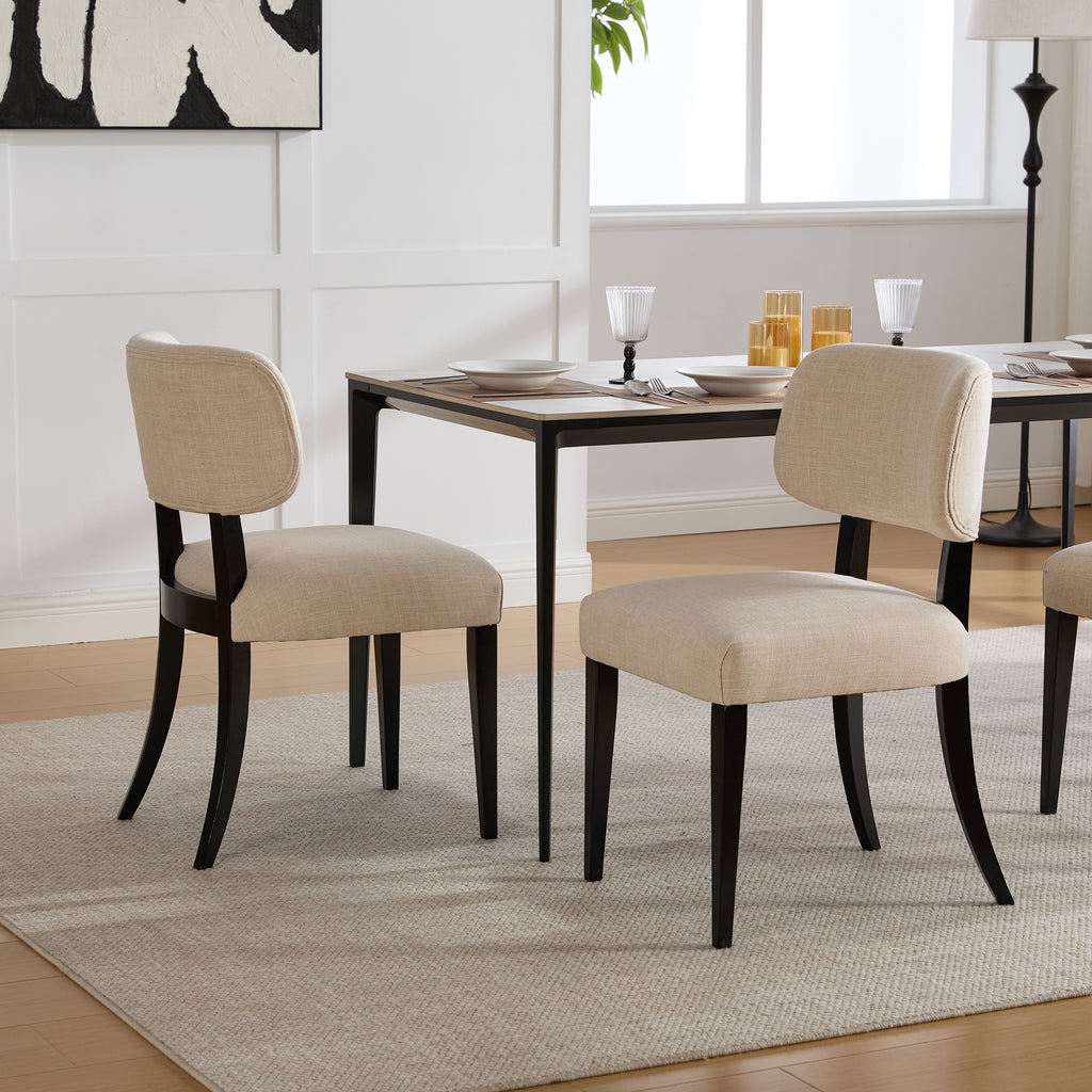 NOVAHOME upholstered rubberwood dining chair product image 4