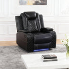 NOVAHOME 2-Piece Leather Power Recliner Sofa Set with LED Lights - product view 08