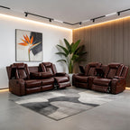 NOVAHOME 2-Piece Leather Power Recliner Sofa Set with LED Lights - product view 22