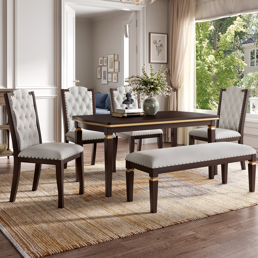 NOVAHOME 6-piece upholstered dining set product image 1
