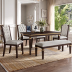 NOVAHOME 6-piece upholstered dining set product image 1
