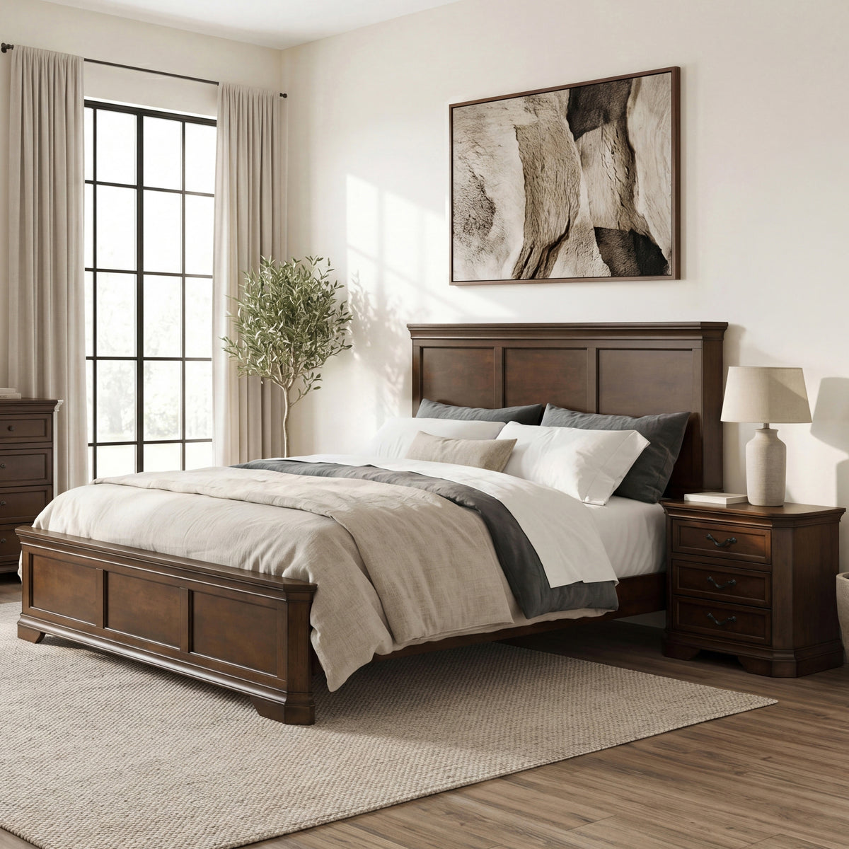 NOVAHOME Maderne walnut bedroom set product image 3