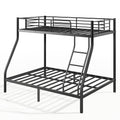 NOVAHOME Heavy Duty Metal Bunk Bed (Twin Over Full) - Space Saving & Noise-Free