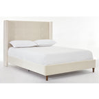 NOVAHOME Peyton queen velvet wingback platform bed image 11