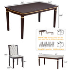 NOVAHOME 6-piece upholstered dining set product image 7