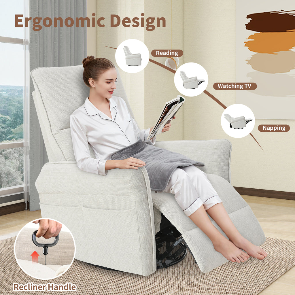 NOVAHOME gray swivel rocker recliner product image 7