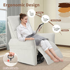 NOVAHOME gray swivel rocker recliner product image 7