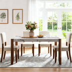 NOVAHOME white faux marble dining table product image 11