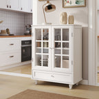 NOVAHOME 28″ Glass Door Buffet Cabinet with Drawer
