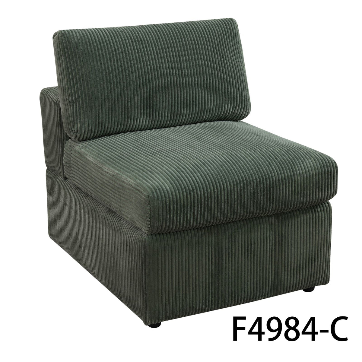 NOVAHOME Beige Corduroy 7-Piece Modular Sectional Sofa Set with Ottoman