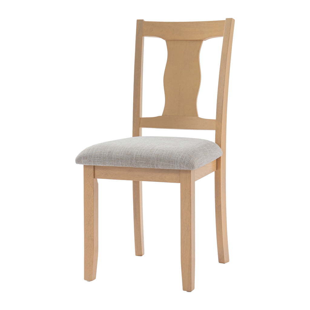NOVAHOME natural and beige upholstered dining chair product image 5