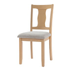 NOVAHOME natural and beige upholstered dining chair product image 5