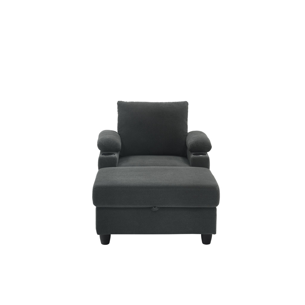 NOVAHOME convertible accent chair and ottoman product image 7