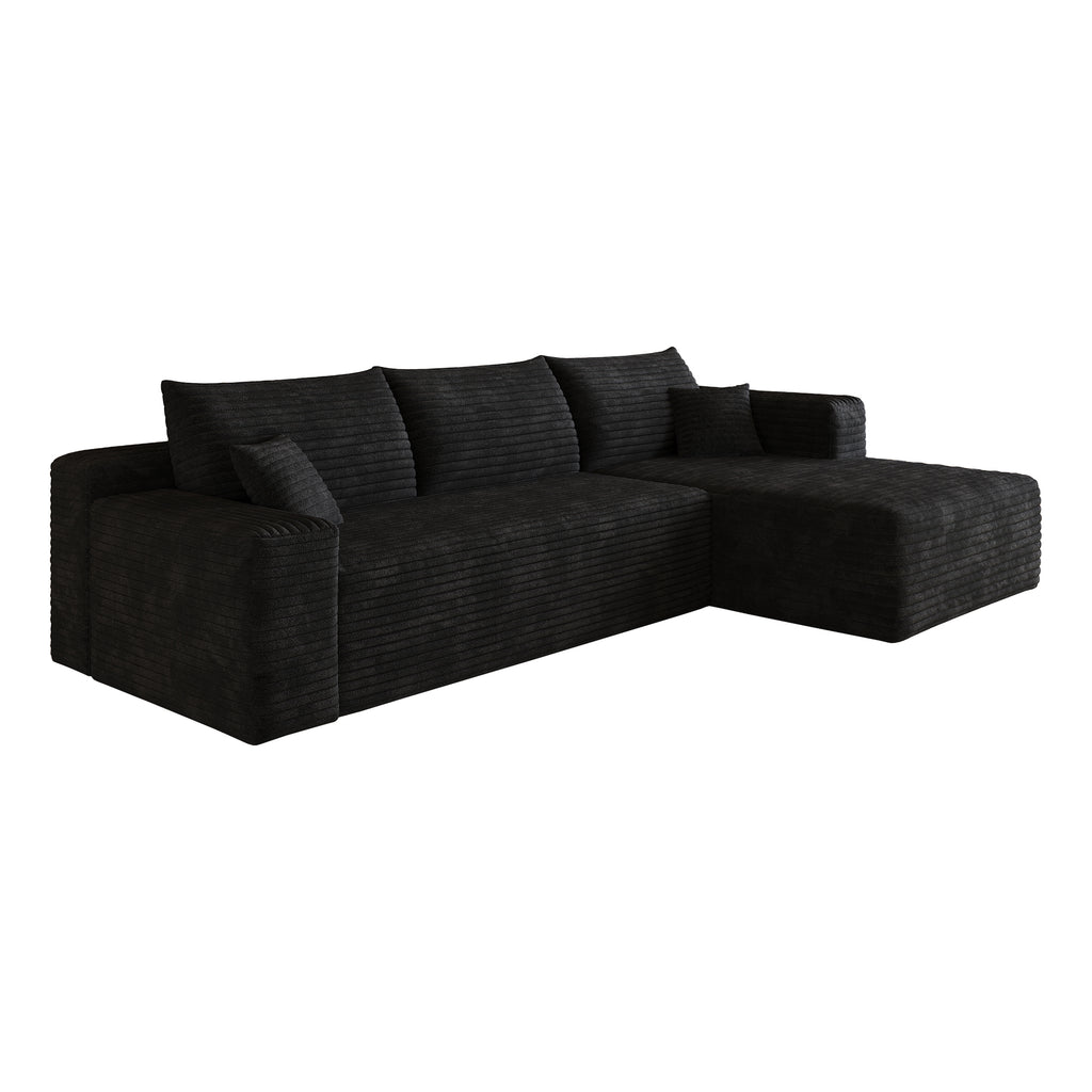 NOVAHOME 103-inch plush corduroy L-shaped cloud sectional image 16