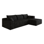 NOVAHOME 103-inch plush corduroy L-shaped cloud sectional image 16