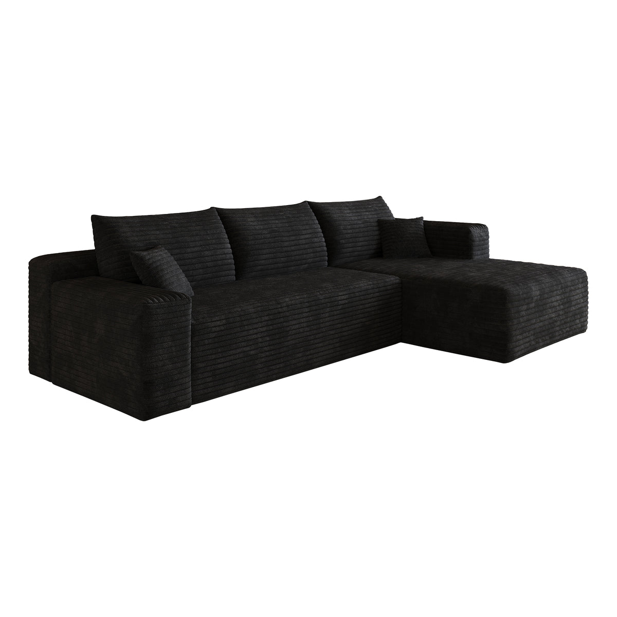 NOVAHOME 103-inch plush corduroy L-shaped cloud sectional image 16