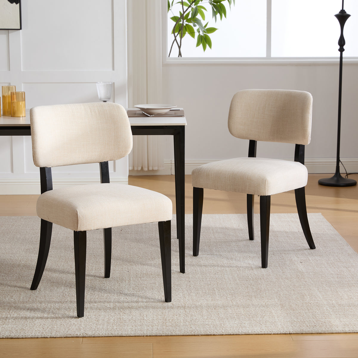 NOVAHOME upholstered rubberwood dining chair product image 5