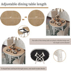 NOVAHOME 5-piece extendable farmhouse dining set product image 6