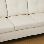 NOVAHOME 3-Piece Faux Leather Sectional Sofa Set with Storage Ottoman - product view 11