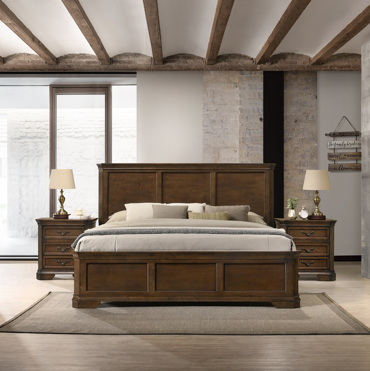 NOVAHOME Maderne walnut bedroom set product image 1