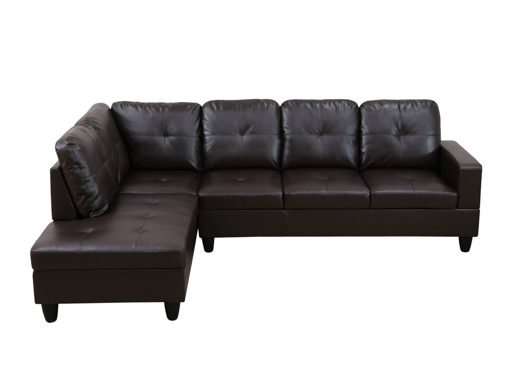 NOVAHOME 3-Piece Faux Leather Sectional Sofa Set with Storage Ottoman - product view 22