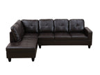 NOVAHOME 3-Piece Faux Leather Sectional Sofa Set with Storage Ottoman - product view 22