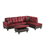 NOVAHOME 3-Piece Fabric Sectional Sofa Set with Storage Ottoman - product view 15