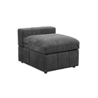NOVAHOME Beige Corduroy 7-Piece Modular Sectional Sofa Set with Ottoman