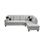 NOVAHOME 3-Piece Fabric Sectional Sofa Set with Storage Ottoman - product view 32