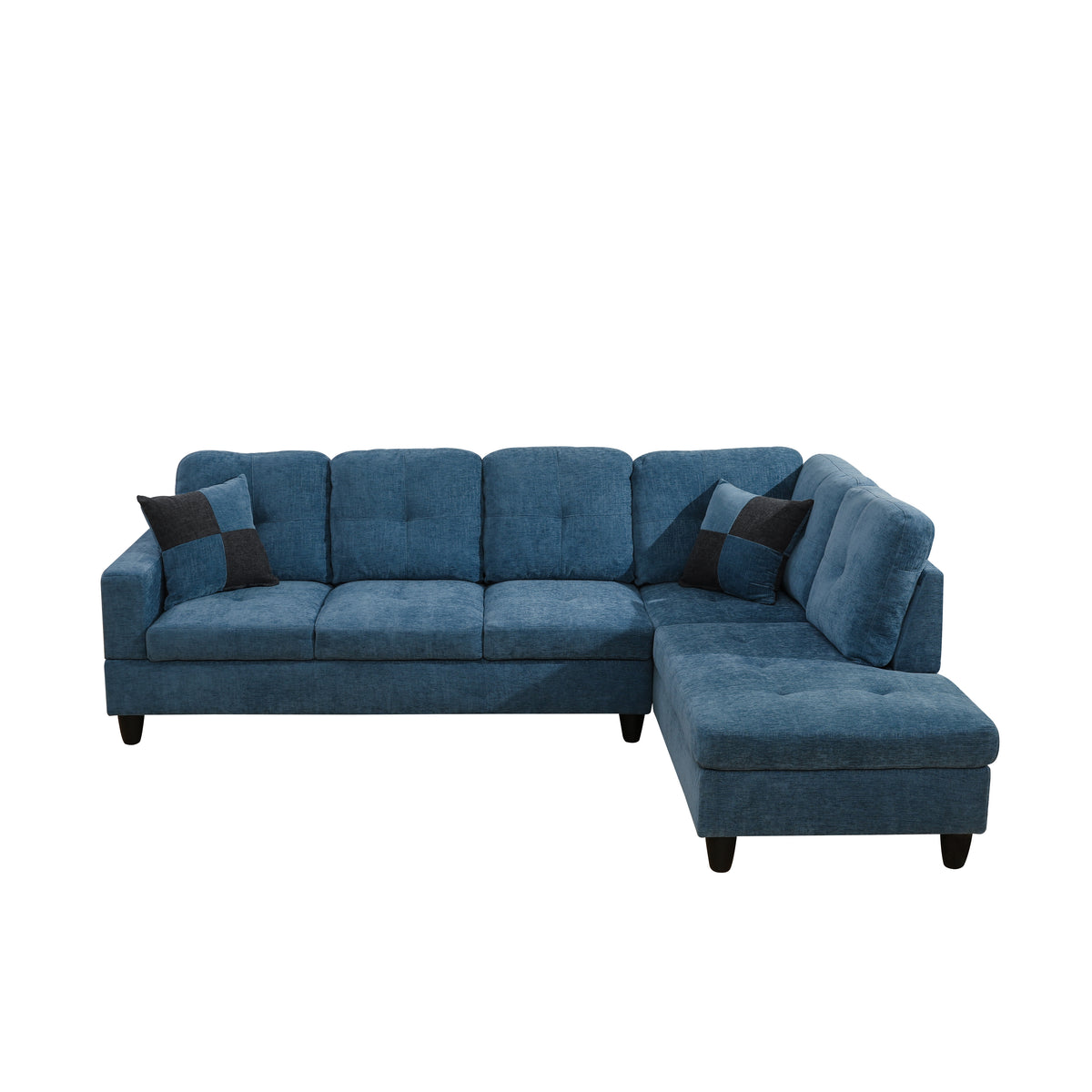 NOVAHOME 3-Piece Fabric Sectional Sofa Set with Storage Ottoman - product view 35
